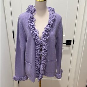 Lilac Fringe Cardigan